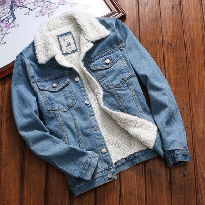 

Toponeto Women Autumn Winter Denim Upset Jacket Vintage Long Sleeve Loose Jeans Coat