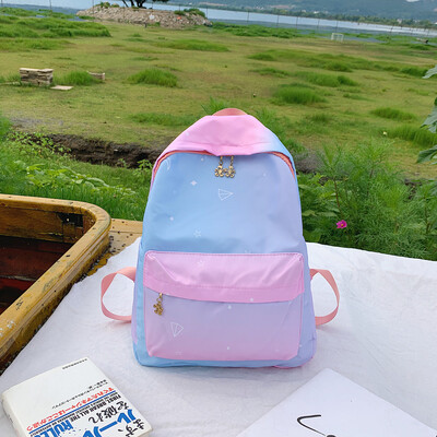 

Tailored Fashion Women Capacity Discoloration Student Backpack Travel Waterproof Bag