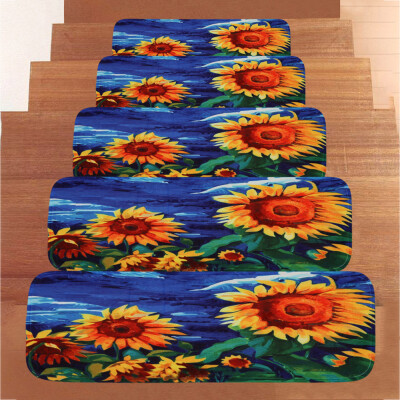 

Toponeto 1Set StepBasic Non-Slip Coral Fleece Resistant Carpet Stair Mat