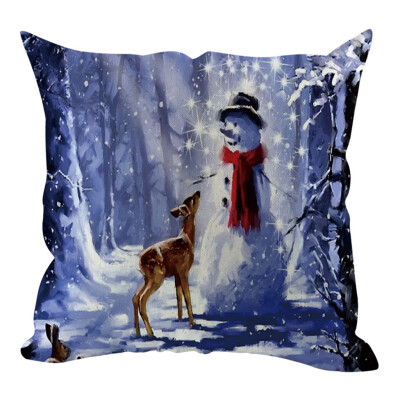 

Siaonvr Christmas Pillow Cover Pillowcases Decorative Sofa Cushion Cover Home Decoration