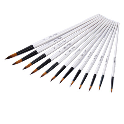 

Siaonvr 12pcs Paint Brush Set For Watercolor Rock & Face Painting Filbert Paint Brushes