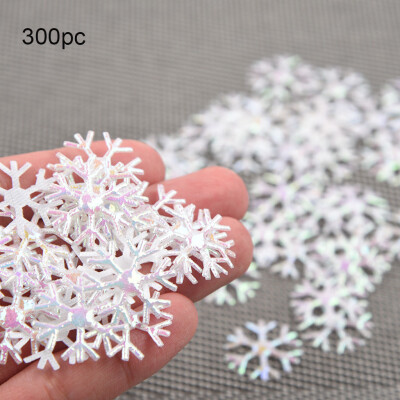 

Gobestart 300pc Gold Silver Cloth Christmas Snowflake Confetti Christmas Decoration 23mm