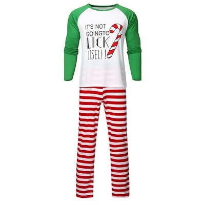 

Toponeto Christmas Man Daddy Letter Printed TopStriped Pants Xmas Family Clothes Pajamas