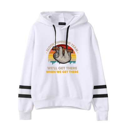 

New Autumn Fashion Women Teen Girls Casual Hoodie Sloth Printed Funny Cute Hooded Sweatshirt Pullover Tops