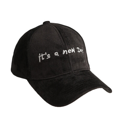 

Korean Hat Ladies Warm Velvet Baseball Hat for FallWinter Fashion Korean Joker Letter Embroidered Student Cap