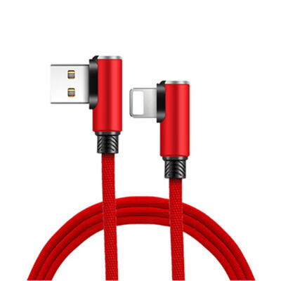 

Double Elbow Fast Charging Cable USB To Type-C Micro USB Lightning Data Cable For Gaming Use-APPLE