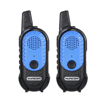 

Mini Intercom 2W High Power Hand Held Micro Interphone English Version Blue 2PCS