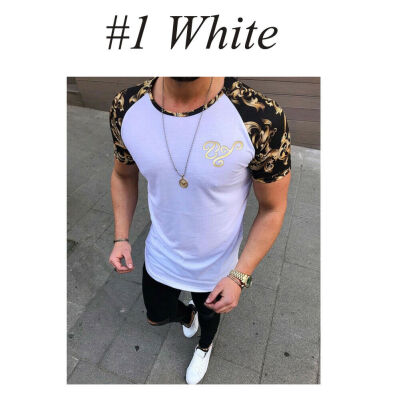 

Men Slim Fit O Neck Short Sleeve Muscle Tee T-shirt Ripped Casual Tops Blouse