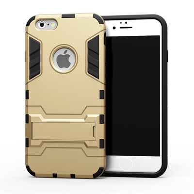 

Goowiiz Phone Case For Iphone 55s5cSe66s Armor PC TPU Silicone Hard Bracket Double Protection