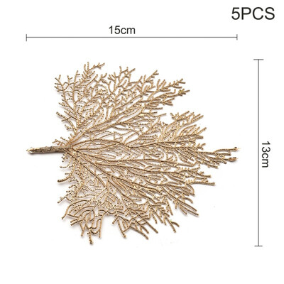 

Home Artificial Leaf Kitchen Placemat EVA Dining Table Mat Non-Slip Pad Waterproof Disc Pads Coasters Decor