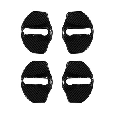 

4Pcs Stainless Steel Door Lock Latches Cover Car Door Lock Buckle Protector Cover Dustproof Cap for Tesla Model 3