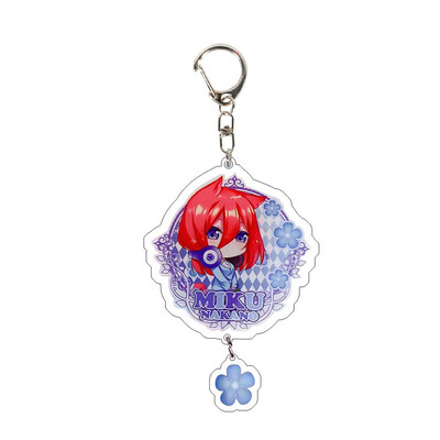 

CAR-TOBBY Anime Double sided Flower Wedding Keychain Acrylic Keychain Cute Funny Cartoon Pendant Key Ring