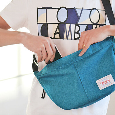 

Shoulder bag mens casual sports student bag slanting riding Oxford cloth