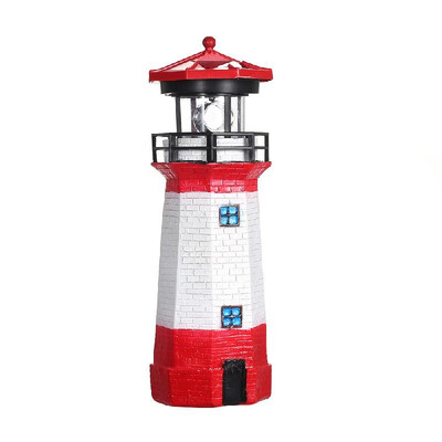

Solar Lighthouse with Rotating Lamp Garden Lights Outdoor Decorative LEDs Light for Path Yard Lawn Patio