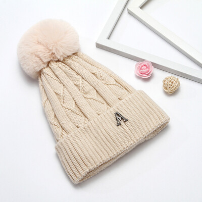 

Tailored Fashion Womens Winter Collar Plus Wild Thick knit Warm Hat