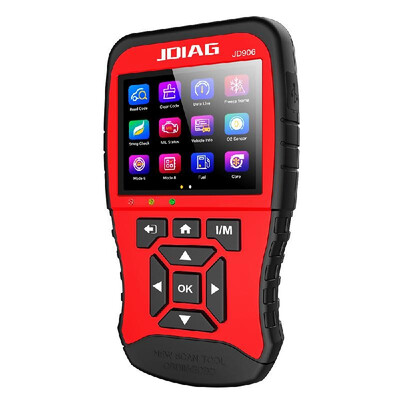 

JDiag Multi-function Large Screen Code Reader JD906 Enhanced Mode OBDII Scanner for Smog Check with Core Analysis
