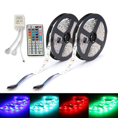 

ZDM 2PCS 5M 150 x 5050 RGB LED Strip Light 44Key IR Double Remote Controller DC12V