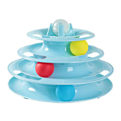 

Four Tier Turntable Cat Lighting Ball Disk Pet Interactive Plate Disc Toys