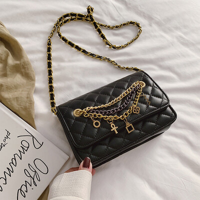 

Ins High-level Magenta Hitchg chain womens bag2019 new style Korean-style small casual one-shoulder one-shoulder one-sho