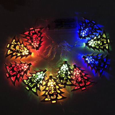

〖Follure〗LED String Lights Battery box Hollow Christmas Tree Party Decorative Lamp Tool