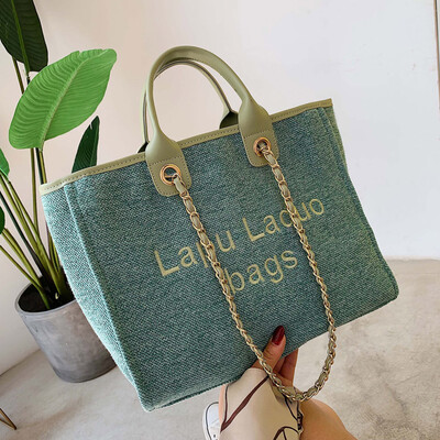 

Tailored Womens Linen Handbag Large Capacity Casual Shoulder Bag Daily Bag Shopping Bag