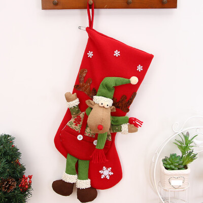 

〖Follure〗Christmas gifts Candy Beads Christmas Santa Claus Snowman Socks Decorations