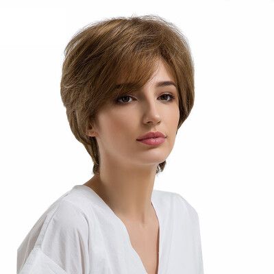 

〖Follure〗Natural Women Short Texture Hair Wigs Fluffy Slight Human Hair Female Wigs