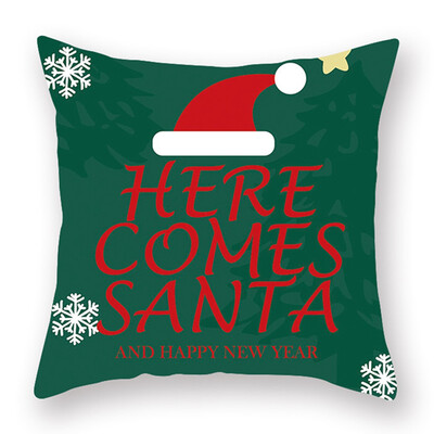 

18X18cm New Christmas Red Plaid Peach Skin Pillow Case Sofa Throw Cushion Cover Home Party Decor Decoration Pillowcase