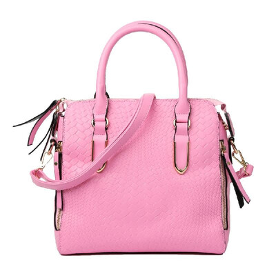 

New Fashion Women Crossbody Leather Bag Handbag Solid Snake Skin Shoulder Bag Multi-Pocket Zipper Strap Shopping Tote Bag