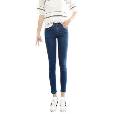 

Casual High Waist Jeans Retro Women Slim Denim Pencil Pants Skinny Trousers