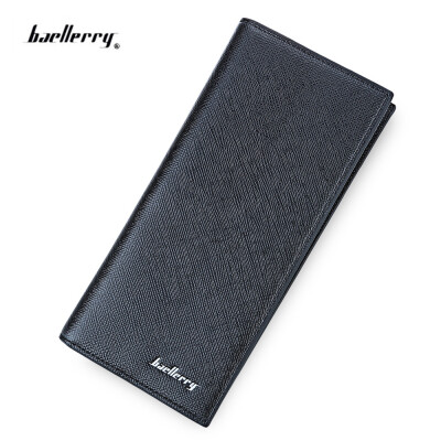 

Baellerry Thin Soft Men Solid Color Long Vertical Photo Cash Card Wallet