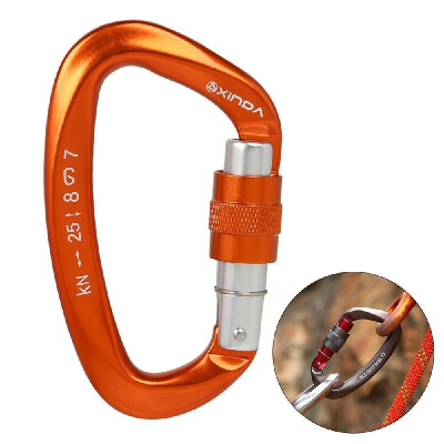 

25KN Screw Locking Gate Carabiner Heavy Duty D-ring Carabiner Twist Locking Buckle Climbing Rappelling Canyoning Hammock Locking C