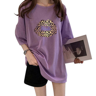 

Fashion Women T-Shirts Cartoon Print Short Sleeve Loose Korean Tees Tops