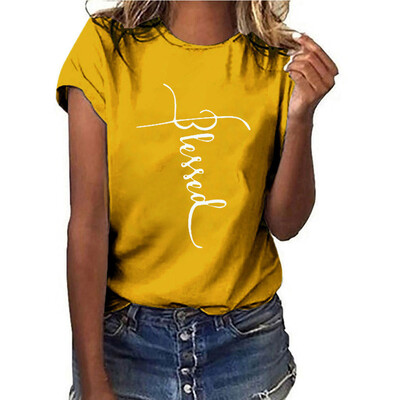 

Starmoon Women Girls Plus Size Print Shirt Short Sleeve T Shirt Blouse Tops