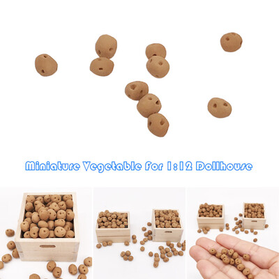 

YIWULA10Pcs 112 Dollhouse Miniature Vegetable Potato Kitchen Dining Model Play Toy