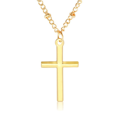 

Hot Sale Adjustable Cross Gold Chain Necklace Small Cross Religious Pendant Jewelry Womens necklace
