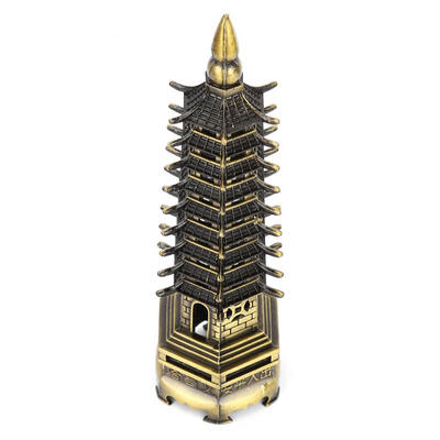 

Greensen Chinese Style WenChang Tower Model Miniature Tower Ornaments Office Home Desktop Decor