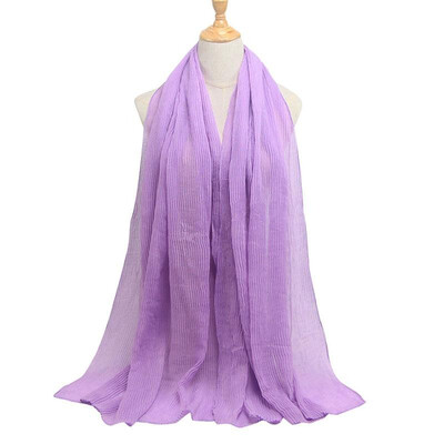 

Women Solid Pleated Scarf Hijabs Oversized Large Muslim Middle East Islam Long Scarves Shawls