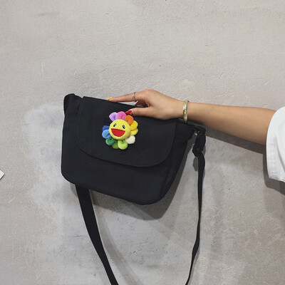 

Small fresh sun flower Messenger bag female tide wild bag bag ins Japanese girl shoulder canvas messenger bag