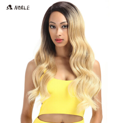 

Noble Hair Lace Front ombre blonde Wig 28 inch Long wavy african american Synthetic Wigs For Black Women