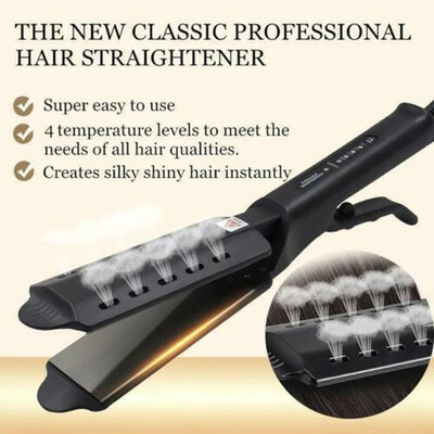 

Gobestart Ceramic Tourmaline Ionic Flat Iron Hair Straightener Professional Glider PLUG