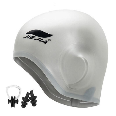

Swim Cap Silicone 3D Ergonomic Ear Protection Swimming Cap with Nose Clip & Ear Plugs For Women Men