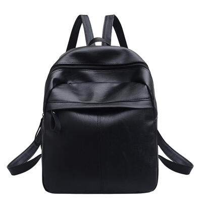 

New Women Soft Leather Fashion Leisure All-Match Travel Shopping Backpack