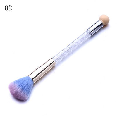

〖Follure〗1PC Double HeadNail Brush Sponge Gradient Pen Glitter Powder Nail Art Tools