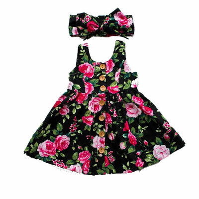 

Princess Toddler Kid Baby Girl Floral Party Pageant Formal Dress Clothes Outfits Skirt summer clothes