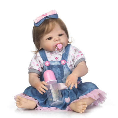 

22in Reborn Baby Rebirth Doll Kids Gift All Silica Gel Girl