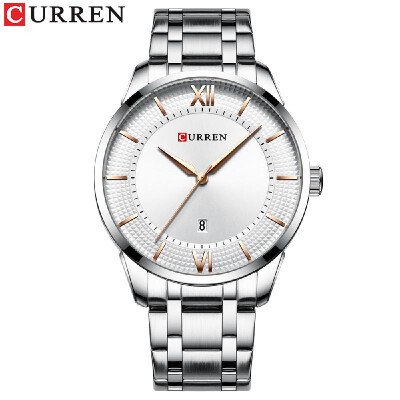 

Curren 8356 Men Watch Multifunctional Calendar Waterproof Quartz Wrist Watch Business Alloy Case Stainless Steel Band Watch