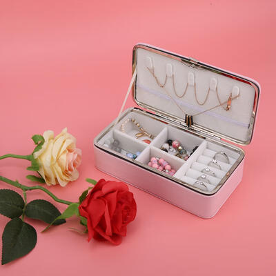 

Greensen PU Leather Travel Portable Jewelry Storage Case Ring Box for Earrings Necklaces Brooches