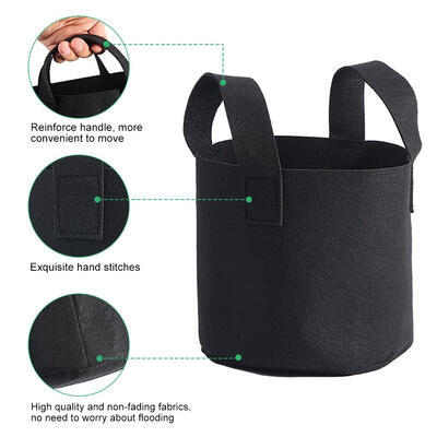 

1235710 Gallon Black Plants Growing Bag Vegetable Flower Aeration Planting Pot Container Plant Grow Container Grow Bag