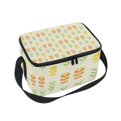 

ALAZA Insulated Lunch Box Little Flowers Lunch Bag for Men Women Portable Tote Bag Cooler Bag